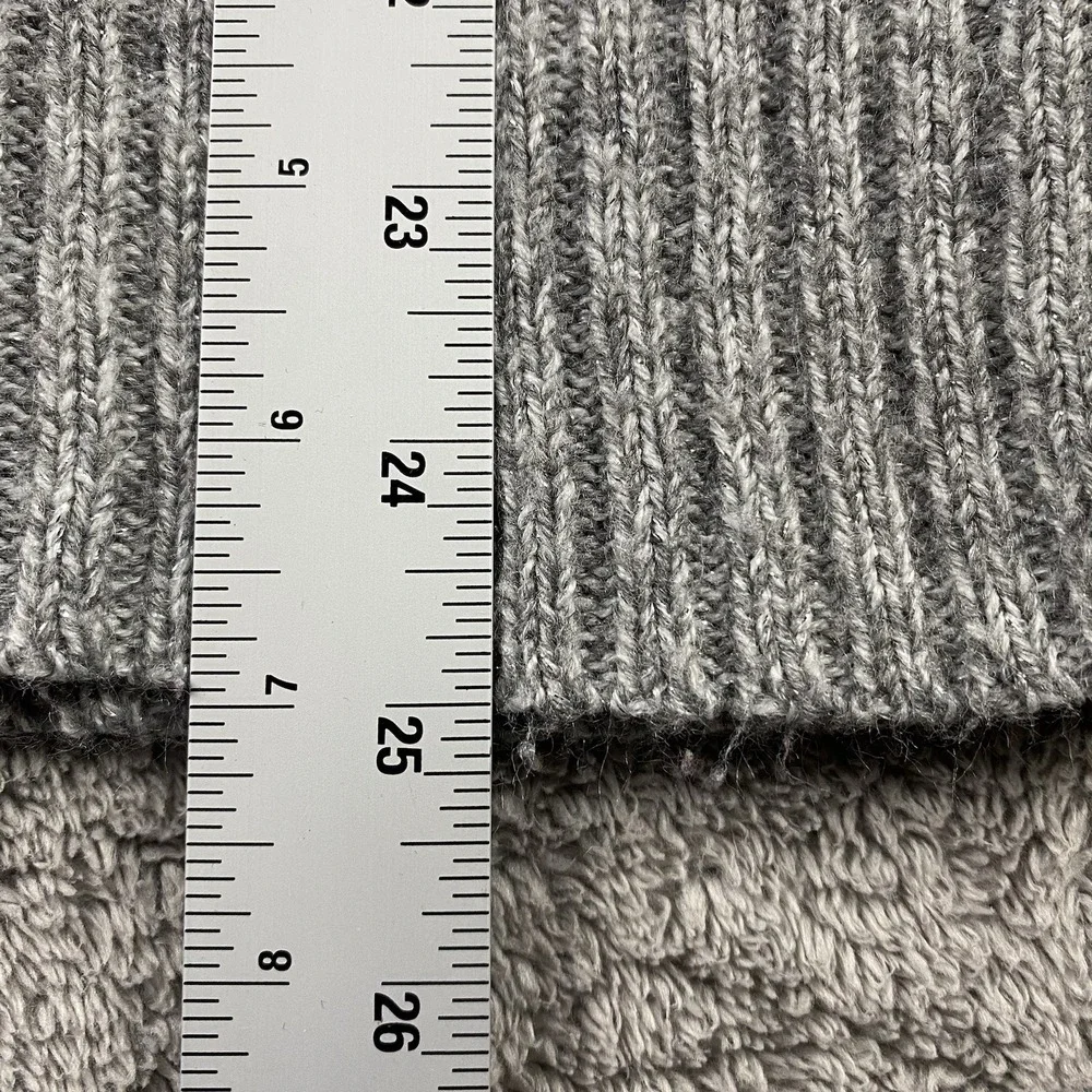 New York & Company Cable Knit Sweater‎ Womens Medium Gray Tunic High Nieck
